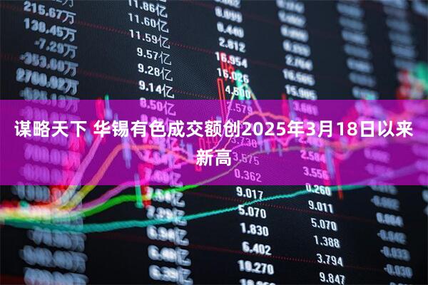 谋略天下 华锡有色成交额创2025年3月18日以来新高