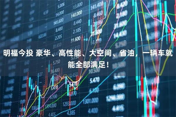 明福今投 豪华、高性能、大空间、省油,一辆车就能全部满足!