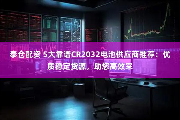泰仓配资 5大靠谱CR2032电池供应商推荐：优质稳定货源，助您高效采